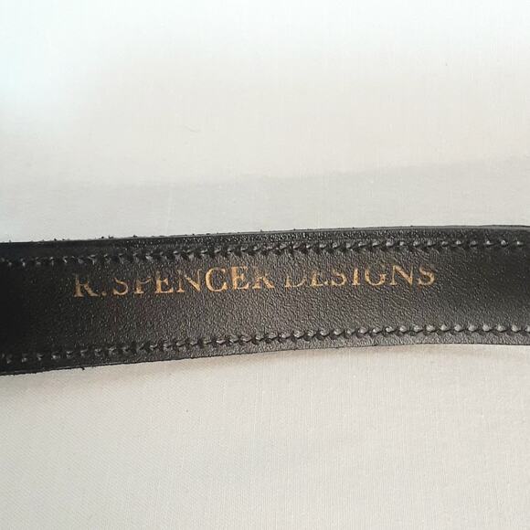 Western Style Belt Large Sz Suede Reptile Print Leather Jumbo Gold Tone Buckle main image 10